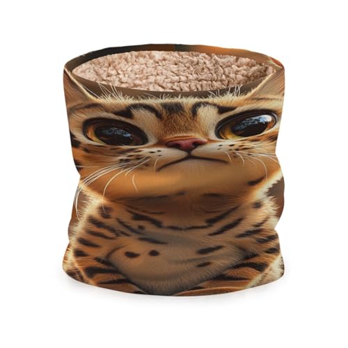 WDdZzyy Cartoon Funny Bengal Cats Winter Neck Warmer for Cold