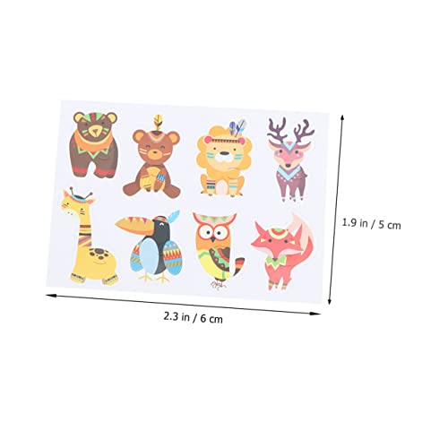 UPKOCH Decoração De Mão 160 Pçs Decoração DIY Cartões Animal De Papel Pirulito Padrão De Envelhecime