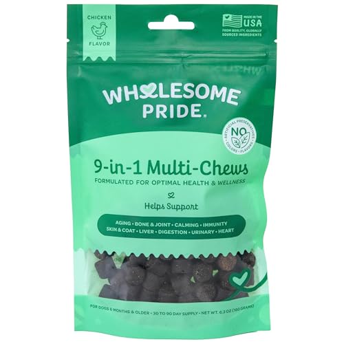 Wholesome Pride 9-in-1 Dog Multifunctional Soft Chews &ndash; Joint Pain Relief, Hip & Joint Support...