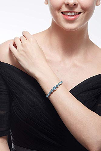 Shining Diva Fashion Platinum Plated Austrian Crystal Stylish Bracelet for Women and Girls