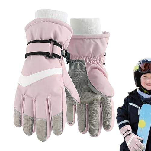Kinder-Winterhandschuhe – isolierte Snowboard-Handschuhe, Schneeausrüstung, Winterzubehör, rutschfeste Snowboard-Sport-Fäustlinge für Mädchen und