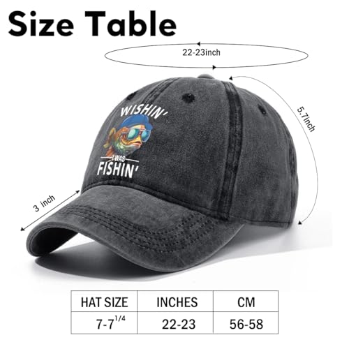 Image of Fishing Adjustable Cotton Baseball Cap, Funny Trucker Hat Gift for Men Women Grandpa Dad Fishing Lover Fisherman