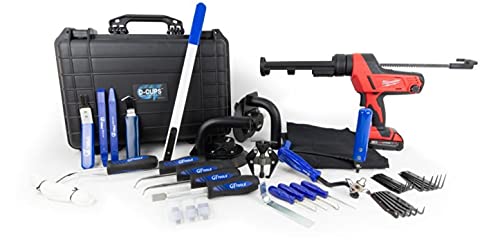 Glass Technology Basic Windshield Removal Tool Kit by GT Tools - Includes Standard Tools for Easy Windshield Removal, Milwaukee Edition 18V caulking Gun