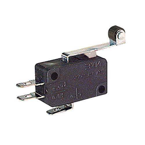 Deviatore Finecorsa Con Leva 25,3Mm Con Rotella, Terminali Faston 4,8Mm, 250V 5A