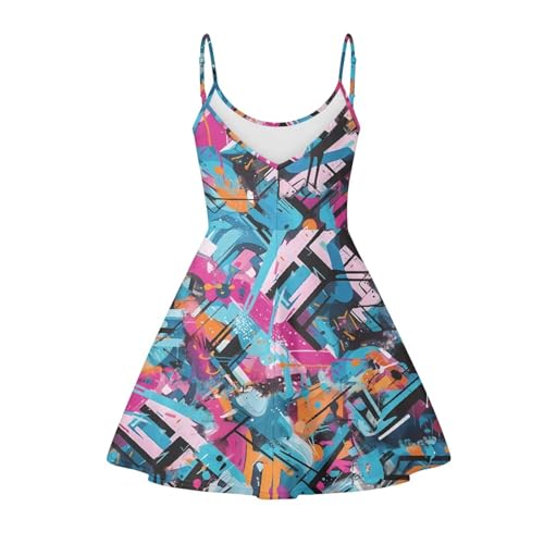 Image of Coloranimal Women's Summer Sleeveless Casual Swing Dresses with Loose Fit Beach Sundress