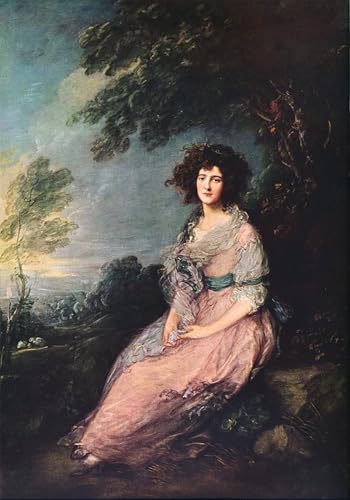 Tableau Mme Richard Brinsley Sheridan Gainsborough impression toile 60x90cm