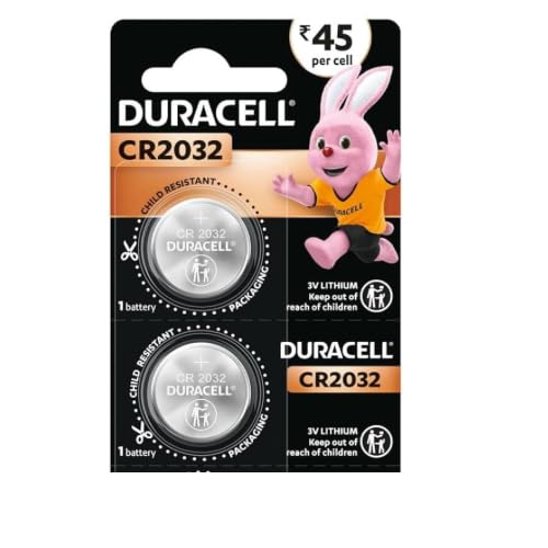 Duracell CR2032 Lithium Coin Battery, Pack of 2, Specialty Devices, Child Resistant Packaging, Electronic car Keys, Scale