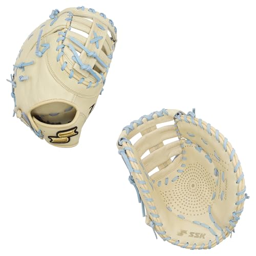 SSK Z5 Craftsman Baseball First Base Mitt 12 12.25 12.5 13 Right & Left Hand Throw (Camel/Columbia 12.5 - Right Hand Throw)