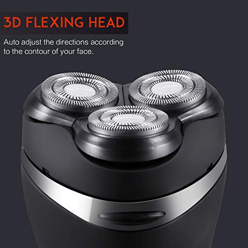 RUNWE MuteShave Electric Razor, Men's Cordless Rechargeable Rotary Shaver with Pop-Up Beard trimmer for Men Dry Shaving - Thumbnail 6