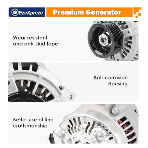 Image of Ezexpreze Alternator Replacement 13806 New for 98-03 Toyota Sienna 3.0 V6, 1998 2000 2001 2002 2003 98 99 00 01 02 03 270600A030 AND0181 40052051 27060-0A040 27060-0A040-84 27060-20090 27060-20090-84