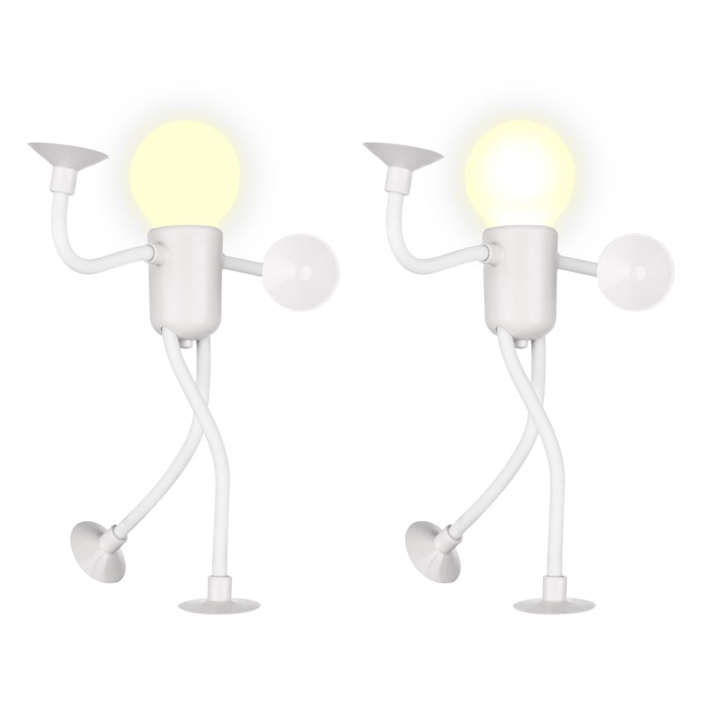 Bdkmms White Funny Sportsman Night Lights, Changeable Shape Night Lights Creative Suction Cup Night Lamps For Bedroom Stairs Hallway Kitchen Christmas Decorations