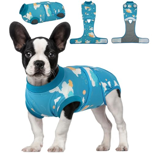 Kuoser Recovery Suit for Dogs After Surgery, Dog Surgical Recovery Suit Female Male Spay Neuter, Anti-Licking Dog Onesie for Abdominal Wounds Skin Disease, Pet Surgery Bodysuit Cone Alternative, XS