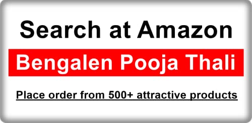 BENGALEN Silver Plated Pooja Thali Set 9.5 Inch with Accessories