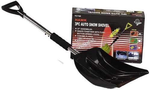 Hawk TC740 13-Inch by 9-1/2-Inch by 2-1/2-Inch Plastic Snow Shovel, Black