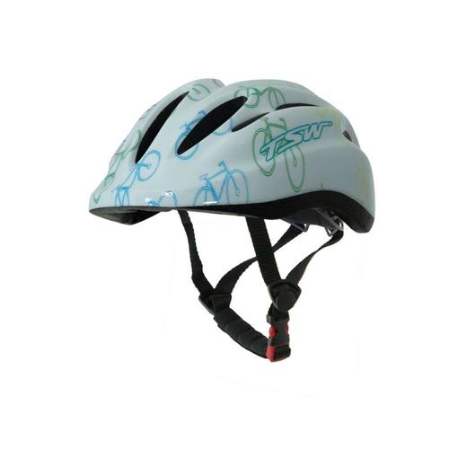 Capacete para Ciclismo Infantil Tamanho P 48/53 cm Led Traseiro Tsw (Branco)