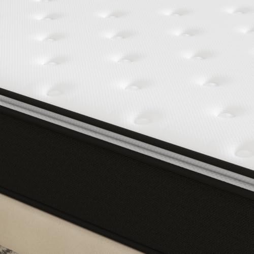 Image of Firm Twin Mattress for Pain and Pressure Relief, 8 inch Hybrid Mattress with Extra Back and Lumbar Support, Fiberglass Free, 365 Nights Trial