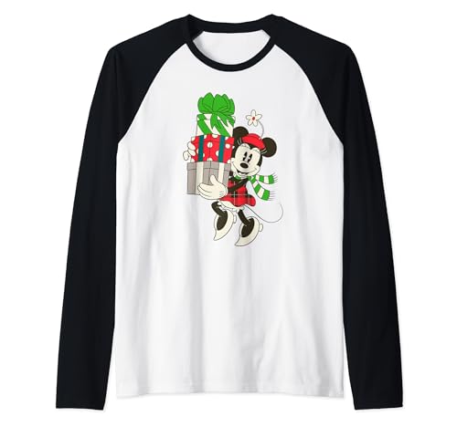 Minnie Mouse Disney Vintage t-shirt de baseball raglan festif et rétro