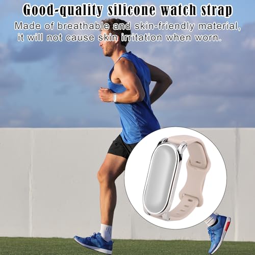 Verstellbares Armband Kompatibel mit Plaud NotePin AI Voice Recorder, Silikon Tragbares Ersatzband für Plaud NotePin AI Zubehör (Starlight)