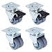 Femor 2" Swivel Caster Wheels, Heavy Duty Locking Casters Set of 4 with 2 Brakes, Replacement Casters for Furniture, Carts, Dolly,Trolley- 120 Lbs Per Caster