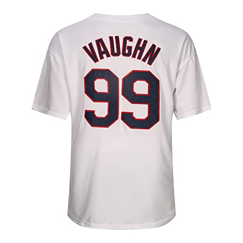 Camiseta de béisbol masculina Ricky Vaughn película #99 bordada 90s Hip Hop (Blanco, Large) miniatura 6