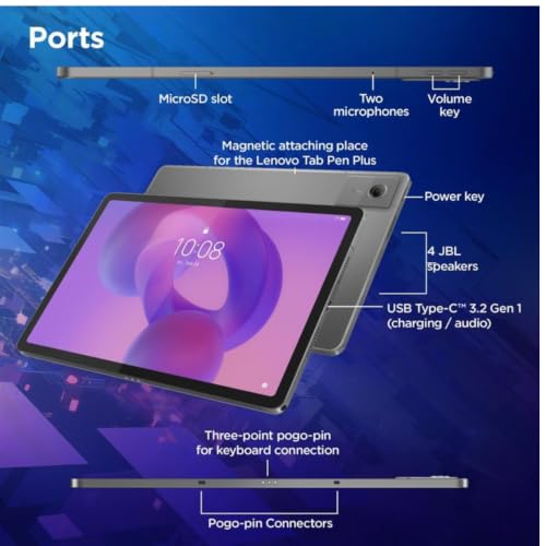 Image of Lenovo Idea Tab | WiFi Only |11 inch 2.5K IPS Display |6GB RAM + 128GB ROM (Expandable Upto 2TB)| MediaTek Dimensity 6300|7040mAh|4 Speakers| Grey