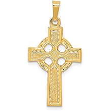 FJC Finejewelers 14 kt Yellow Gold Celtic Cross Charm 32 x 16 mm