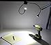 Wallniture Lamba Led Lights Double Head Gooseneck Arms Desk Lamp Energy Efficient, Black