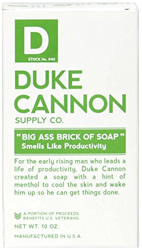 Duke Cannon Soap On A Rope Bundle Pack: Tactical Scrubber + Big A Brick Of Soap For Men -"Smells Like Productivity" #TOP4