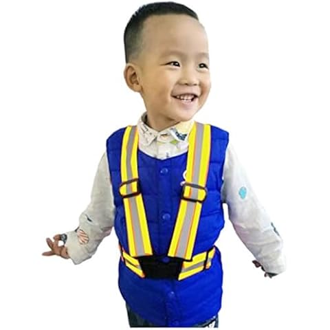 Yerwal Children's Safety Reflective Night Running Gear Vest with Wrist Strap - Elastic, Adjustable, High Visibility Kids' Reflective Vest for Walking, Running, Cycling, Climbing and Camping (Green) Cover