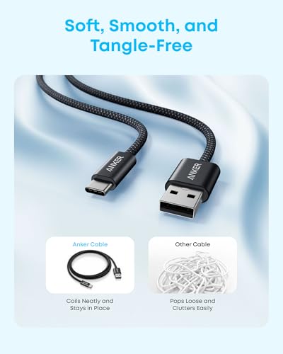 Anker USB C-kabel, 1 m oplaadkabel USB C nylon gevlochten snellaadkabel, USB naar USB C-kabel voor Samsung Galaxy S24 S23 S22 Ultra Note 20 iPhone 16 15 14 Pro Max iPad MacBook - Afbeelding 4