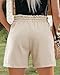 FEKOAFE Women's 2026 Summer Linen Shorts Lightweight Beige Travel Outfits for Women High Waisted Drawstring Fashion Beach Vacation Essentials Beige Large