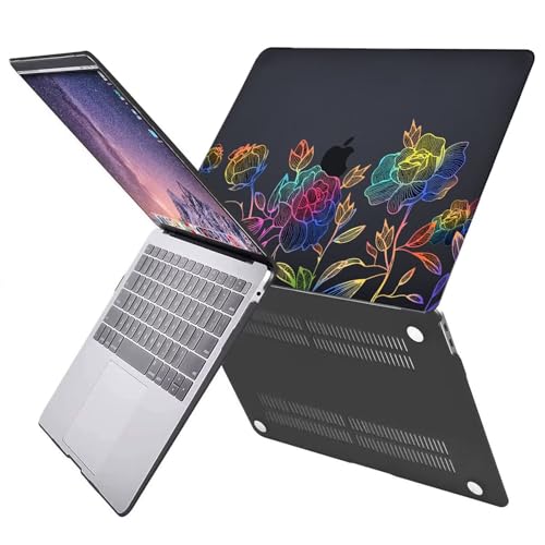 Image of Fancity Case Compatible with MacBook Air 13 Inch 2017, Model A1466 A1369 Hard Plastic Cover Matte Protective Case with Keyboard Cover for Old 2010-2017 Air 13.3 Inch Without Touch ID, Color Rose