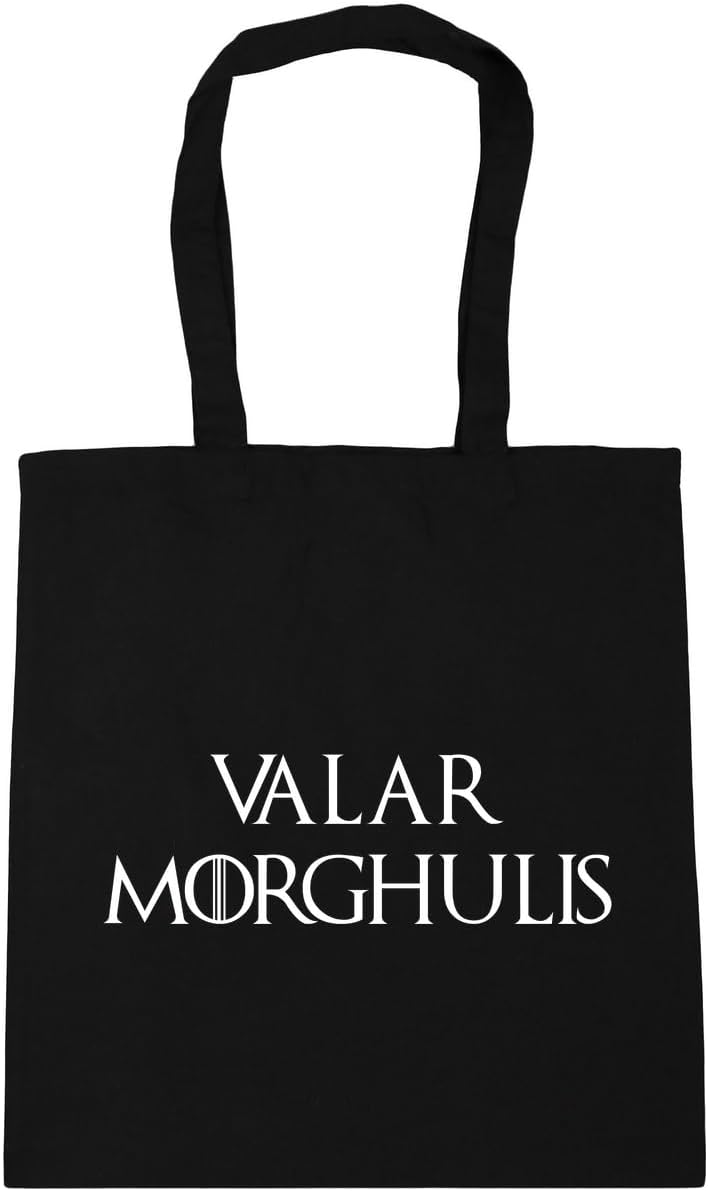 Hippowarehouse Valar morghulis Tote Shopping Gym Beach Bag 42cm x38cm, 10 litres