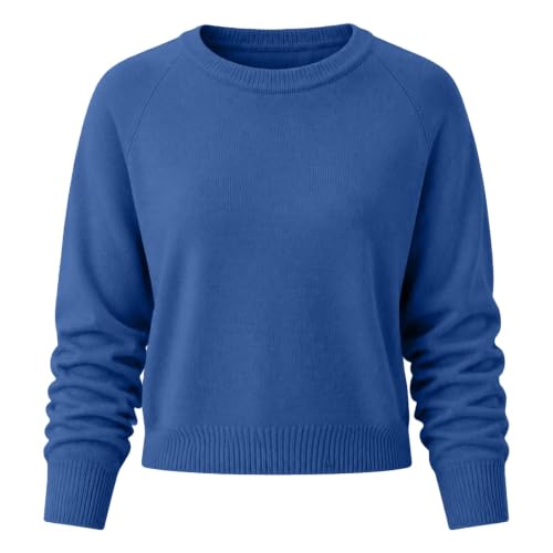Etroizye Oversized Sweaters for Women Knit Casual Warm Soft Cozy Sweater Blue L - image 3