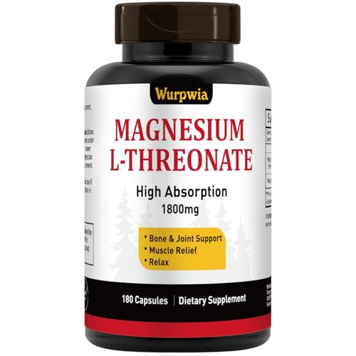 Mineral Dietary Supplement 1800mg - 180 unidades Cápsulas de L-treonato de magnesio suplemento