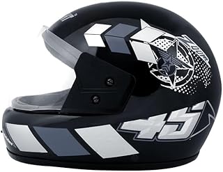 STISS Strong and Durable Stylish Matt Finish Full Face Scooty and Motorbike Helmet | Scratch Resistance and Silicone Glass Price In India