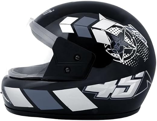 STISS Strong and Durable Stylish Matt Finish Full Face Scooty and Motorbike Helmet | Scratch Resistance and Silicone Glass...