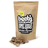 Beeb’s Lamb Lung Dog Treats (2.0 oz) - High Value, Single Ingredient Training Treats for Small Puppies - The Best Dog Stuff & Puppy Essentials in Plastic Free Packaging