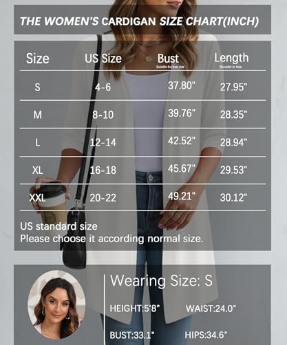 Image of YSYOKOW Lightweight Cardigans for Women 3 /4 Sleeve Long Open Front | Cardigan sweaters for women lightweight, summer cardigans for women lightweight, long cardigans for women trendy, dressy