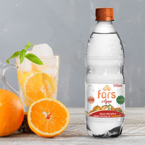 Amazon - Água com Gás Sabor Tangerina 0% Sódio 0% Açúcar Kit Com 12 Garrafinhas 510 ml cada