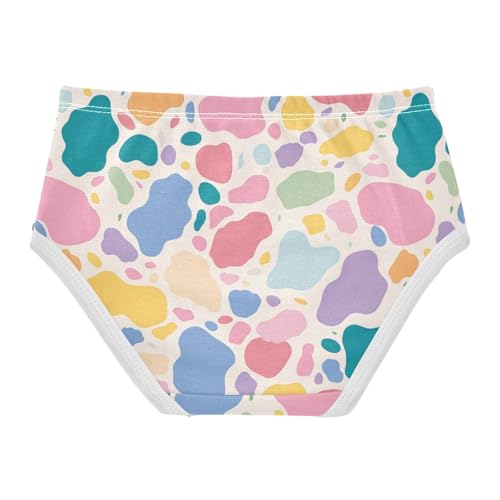 Wusikd Colored Splashes Girls' Underwear Cotton Girls Briefs Soft Toddler Underwear 2T2