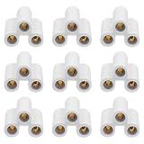 FUNNETOYU 20 Stück LED Lampenstecker T5 T8, 3 polig Pvc Material Einfache Installation für Industrie und Haushalt Verbindung von LED Leuchtstoffröhren