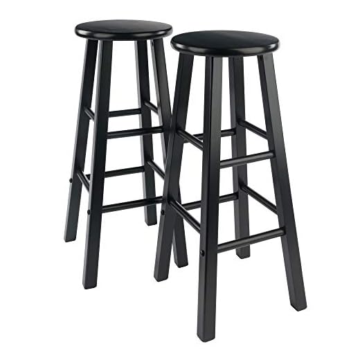 Winsome Element Bar Stools, 2-Pc Set, Black
