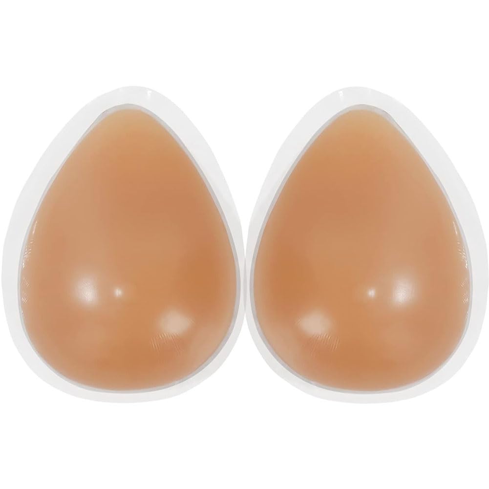 Un par de formas de senos de silicona en forma de lágrima autoadhesivas, senos de silicona con forma de lágrima, senos postizos, prótesis de mastectomía con forma de seno pecho/A/L