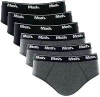 Kit 6 Cuecas Slip Algodão Mash (BR, Alfa, G, Regular, PT00)