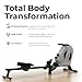 Magnetic Rowing Machine for Home Use – 8 Level Manual Resistance Indoor Rower with LCD Monitor, Foldable Space Saving Design, Ergonomic Seat & Belt Drive System – Full Body Cardio Fitness Equipment