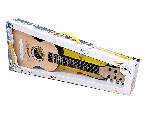 23" Acoustic Guitar, Kids 6 String Toy Guitar - Realistic Steel Strings - Beginner Practice First Musical Instrument For Children, Toddlers (Natural) #TOP6