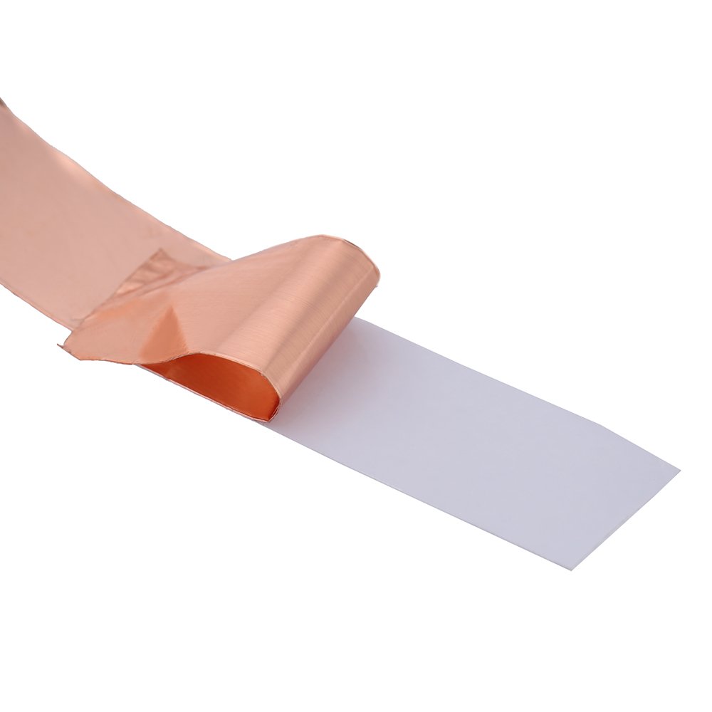 LOOM TREE Copper Foil Tape Slug & Snail Repellent Roll EMI Shielding 2cmÃ—4m for Crafts Stained Glass Electrical Repairs