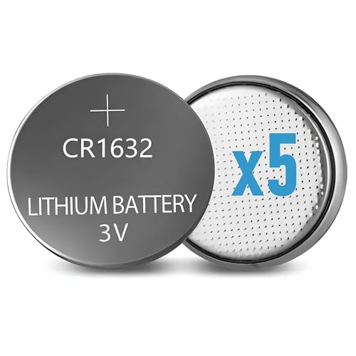 Pile bouton CR1632 3V lot de 5 batterie lithium DL1632 calculatrice