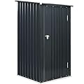 Outdoor Storage Shed, 3 x 3 FT Metal Steel Garden Shed with Single Lockable Door, Small Shed Outdoor Steel Utility Tool Shed for Backyard Patio Garden Lawn, Grey